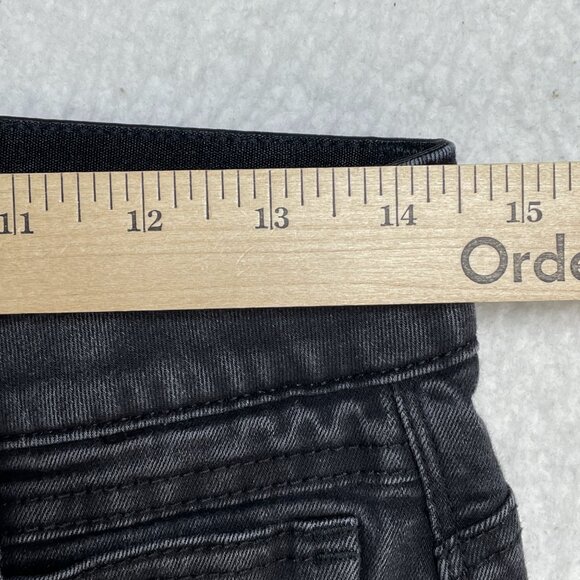 Democracy Ankle Skinny Jeans Womens Size 4 Low Rise Denim Black Jeans 28x27 - Picture 6 of 13